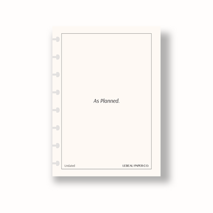 Sample Sale | As Planned Minimal Dashboard