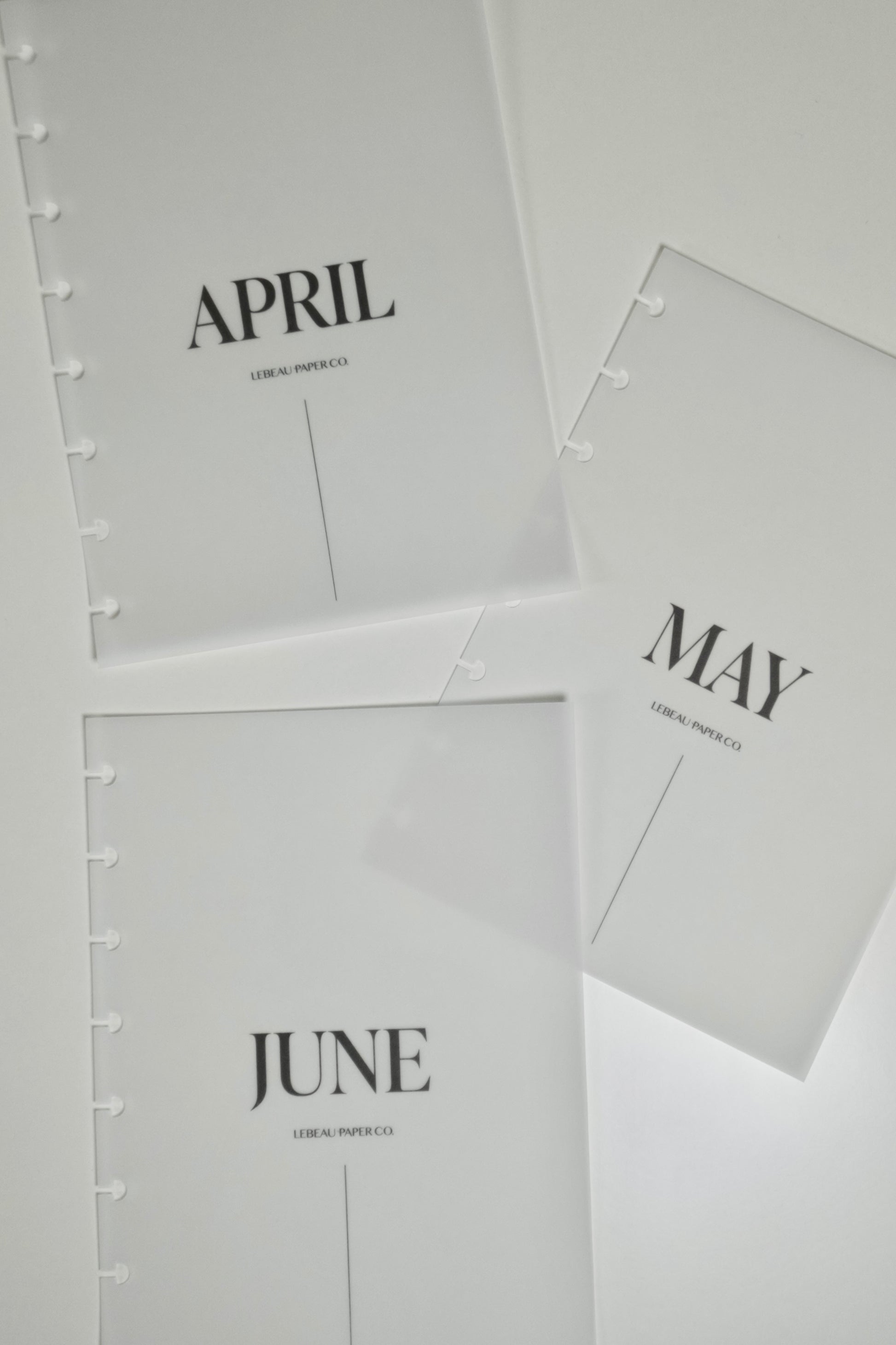 Vellum Monthly Dashboard Set | Center - LeBeau Paper Co