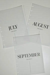 Vellum Monthly Dashboard Set | Center - LeBeau Paper Co