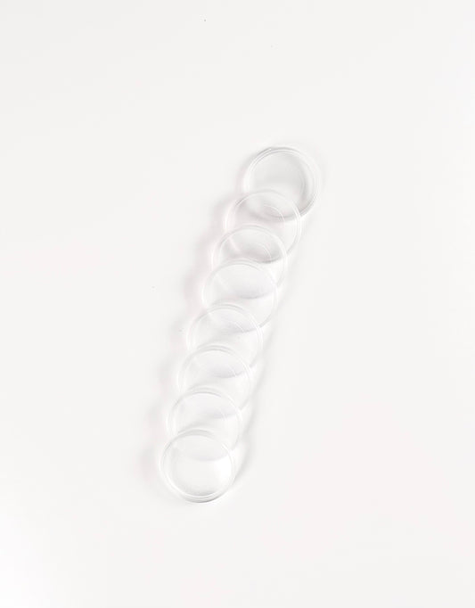1.25 in. Clear Frosted Discs