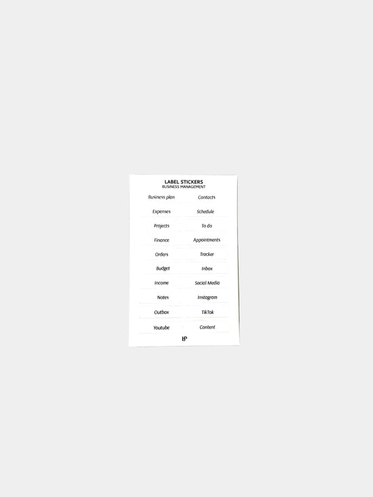 Business Management Label Stickers
