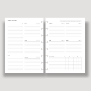 Weekly Overview Inserts | Vertical | Undated - LeBeau Paper Co