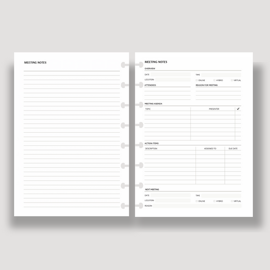 Meeting Notes Inserts - LeBeau Paper Co