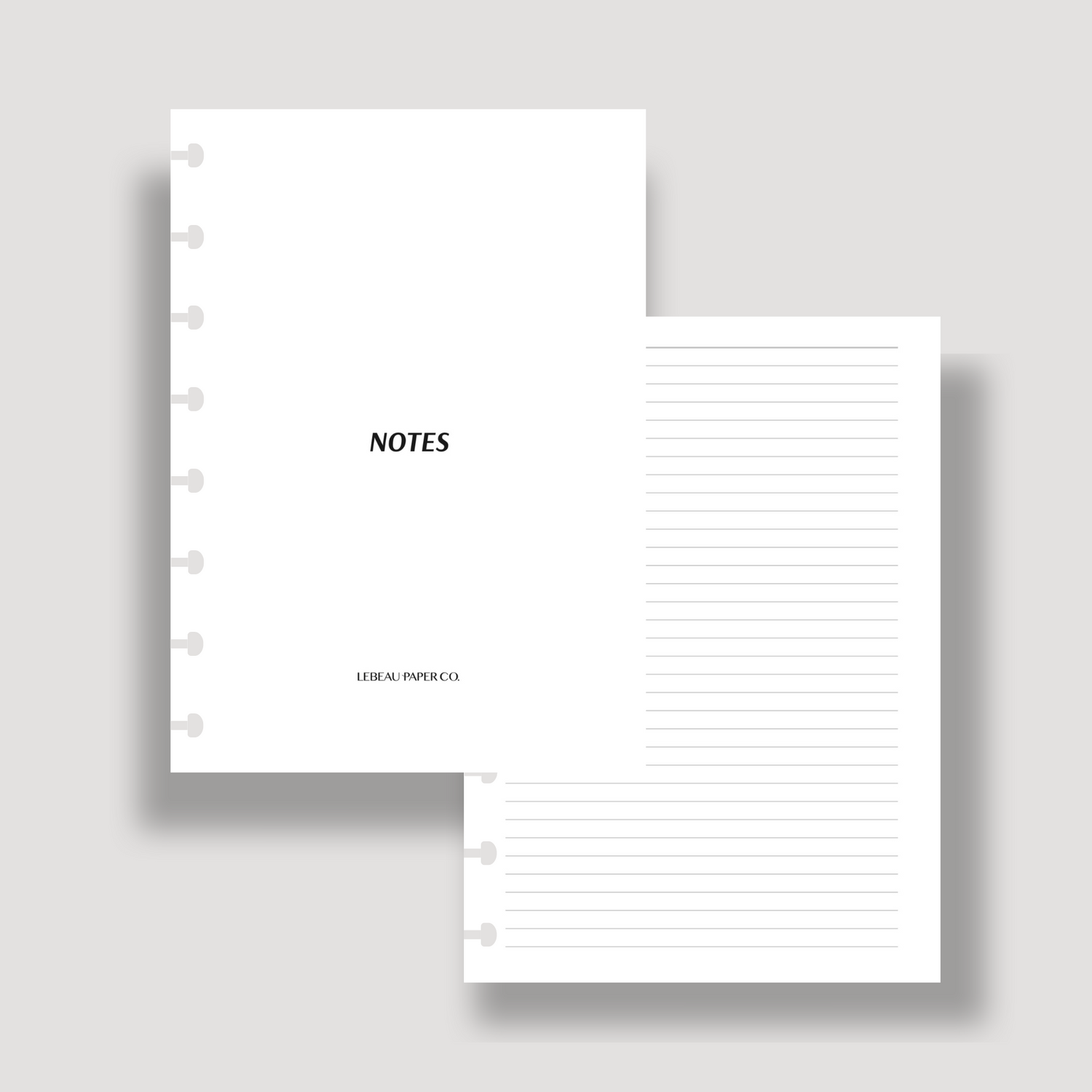 Lined Notes Inserts - LeBeau Paper Co