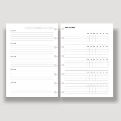 Lined Habit Tracker Inserts - LeBeau Paper Co