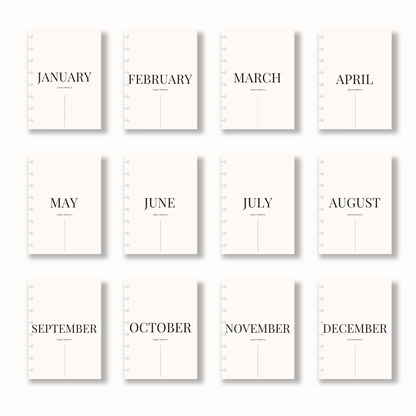 Vellum Monthly Dashboard Set | Center